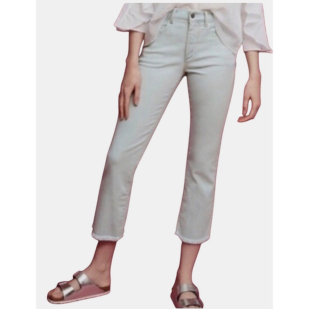 Pilcro Script Crop‎ Fray Hem Mint Green Jeans Women's Size 29 Spring Summer